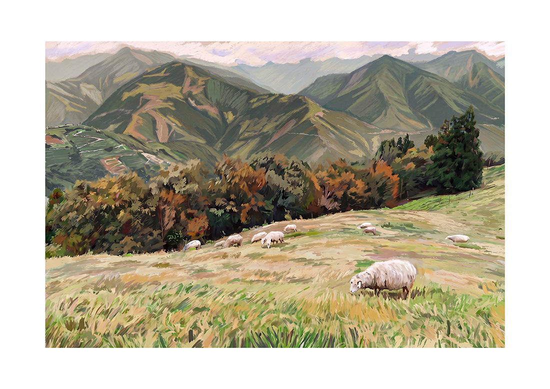 Of His Pasture scripture art print artwork overview