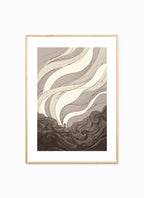 Awe framed scripture art print in a light oak frame