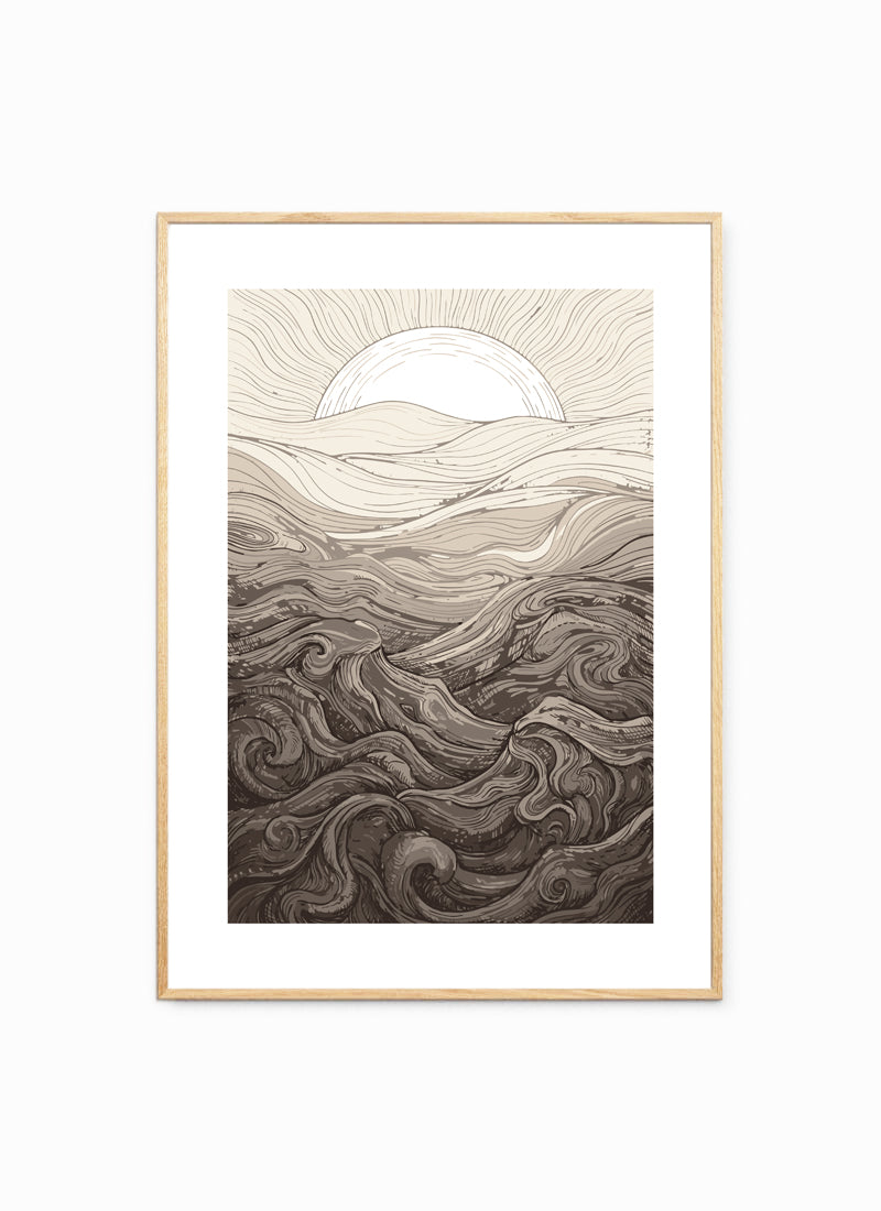 New Mercies framed scripture art print in a light oak frame