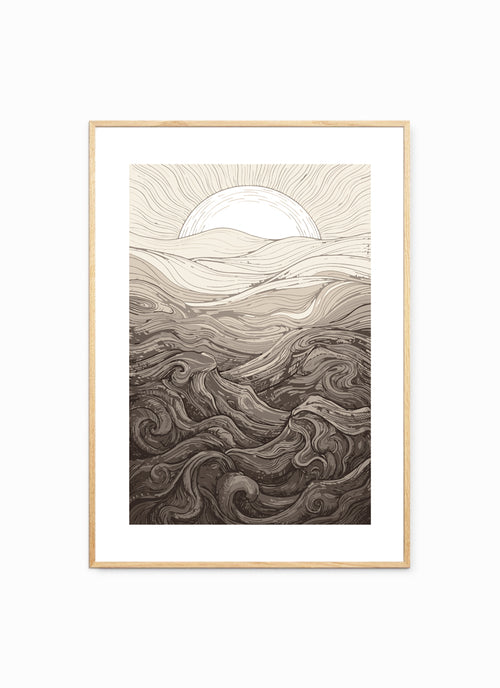 New Mercies framed scripture art print in a light oak frame