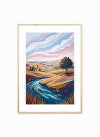 Psalm 23 framed scripture art print in a light oak frame