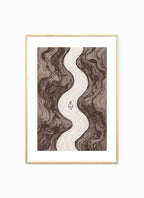 Through the Valley framed scripture art print in a light oak frame
