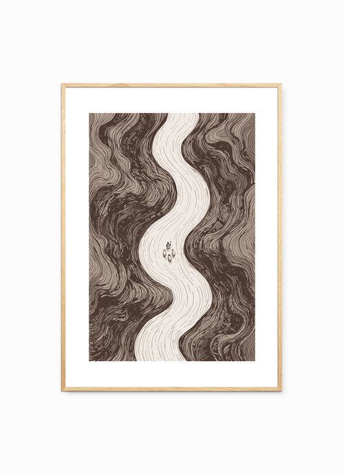 Through the Valley framed scripture art print in a light oak frame